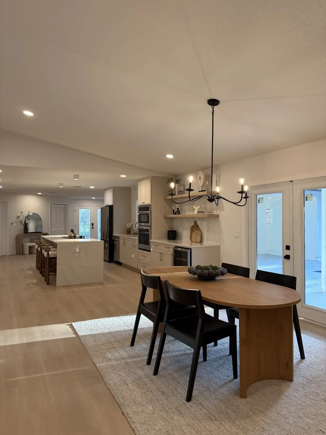 Finished CFN open-concept kitchen and dining room remodel